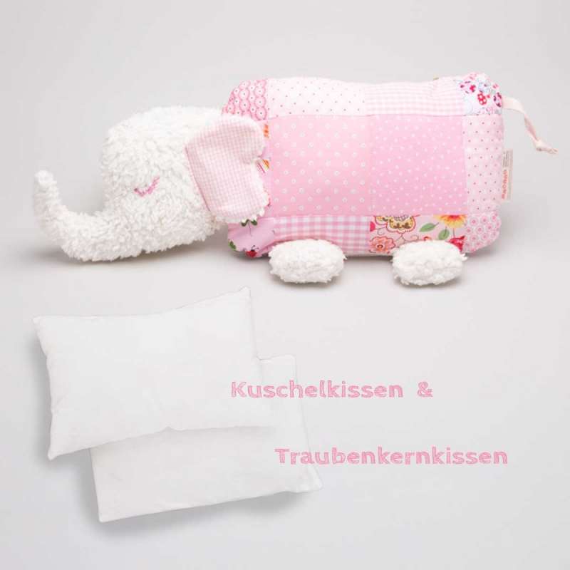 Multifunktionskuscheltier - inkl. Kuschel- & Traubenkernkissen- Eli in rosa