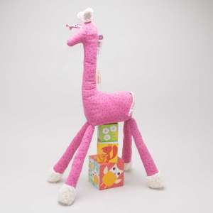 Gisela die Giraffe - dunkle Pünktchen auf pink